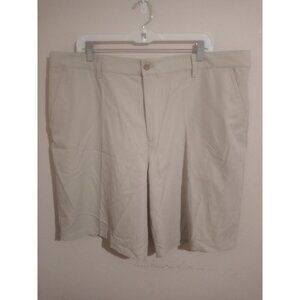 Izod Golf Shorts Mens 42 Brown Classic Fit Stretch Wicking Sun Control Poly New
